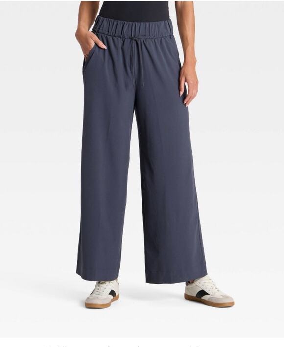 all in motion Pants - ALL IN MOTION NWT $32 Women's Woven Wide Leg Pant Navy Zippered Pocket Size XS
